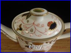 Royal Crown Derby Asian Rose Teapot. 8 IN & LID ON. HAS ORIGINAL BIRD TEA HOLDER