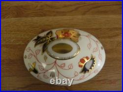Royal Crown Derby Asian Rose Teapot. 8 IN & LID ON. HAS ORIGINAL BIRD TEA HOLDER
