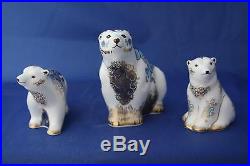 Royal Crown Derby Aurora Polar Bear And Cubs Boris And Alice L/e Paperweights