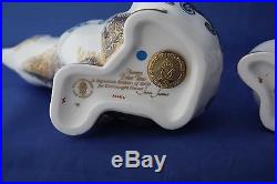 Royal Crown Derby Aurora Polar Bear And Cubs Boris And Alice L/e Paperweights