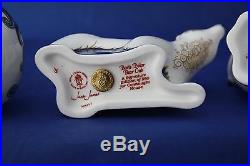 Royal Crown Derby Aurora Polar Bear And Cubs Boris And Alice L/e Paperweights