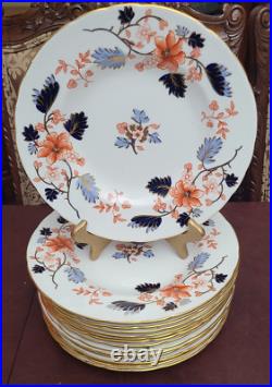 Royal Crown Derby BEAUMONT A569 10.5 Inch Dinner Plates Set of 13 Mint Cond
