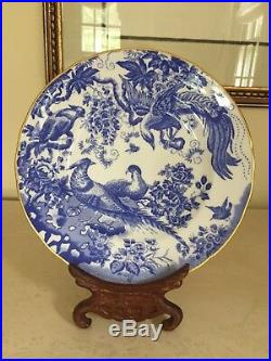 Royal Crown Derby BLUE AVES Gold Trim Salad Plate 8.5 More Available Excellent