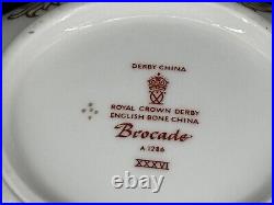 Royal Crown Derby BROCADE Gold Bone China Gravy Sauce Boat & Underplate