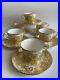 Royal-Crown-Derby-BROCADE-Set-of-6-Gold-Gilt-Tea-Cups-Saucers-GORGEOUSRARE-01-xt