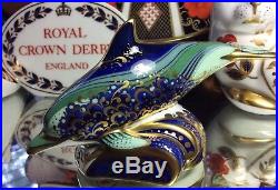 Royal Crown Derby Baby Bottlenose Dolphin Gold Disk 2005 First Mint