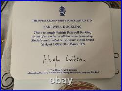 Royal Crown Derby Bakewell Duckling 1998-1999 Exclusive Boxed w Certificate