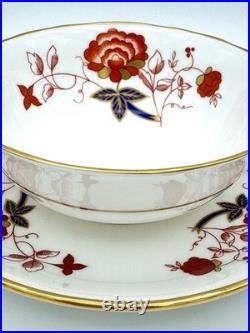 Royal Crown Derby Bali Cream Soup Bowls & Saucers, Set of 4