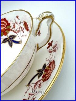 Royal Crown Derby Bali Cream Soup Bowls & Saucers, Set of 4