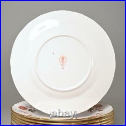 Royal Crown Derby Bali Porcelain Dinner Plates A1100 10.5 2nd Quality Set of 12