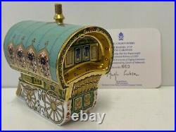 Royal Crown Derby Barrel Top Gypsy Wagon Caravan Paperweight