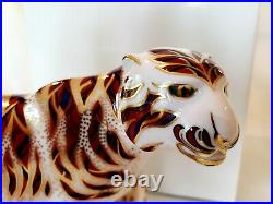 Royal Crown Derby Bengal Tiger, Gold 1st Quality Stopper