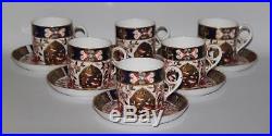 Royal Crown Derby Birds Imari 198 Set of 6 x Tea Cups and Saucers 1887