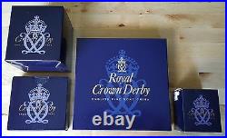 Royal Crown Derby Birth of Prince George, Four Piece Set