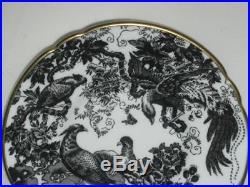 Royal Crown Derby Black Aves A1310 Pattern 6 x demitasse coffee cups & saucers