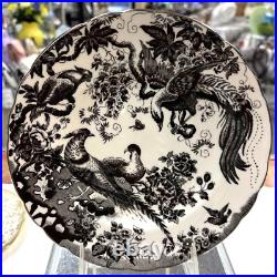 Royal Crown Derby Black Aves Platinum Dessert Plate 8.5D, NEW