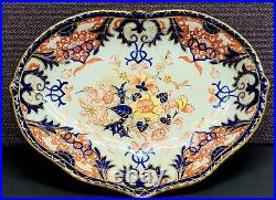 Royal Crown Derby Bloor c1830s Heart-Shaped Imari Dish 10.5 in x 8 Rare England