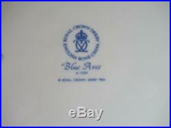 Royal Crown Derby Blue Aves A1309 Pattern 6 x Dinner Plates 10.5 inches