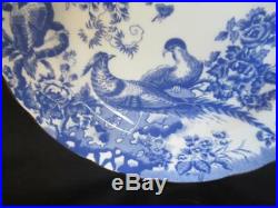 Royal Crown Derby Blue Aves A1309 pattern 6 x Salad or Dessert Plates 8.5 inches