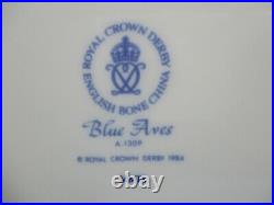 Royal Crown Derby Blue Aves Dinner Plate 10 1/2 -1004e
