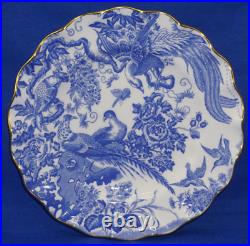 Royal Crown Derby Blue Aves Sheffield Dessert Plate, 8 3/4, SIGNED (G80)