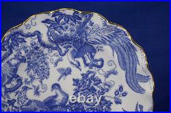 Royal Crown Derby Blue Aves Sheffield Dessert Plate, 8 3/4, SIGNED (G80)