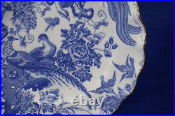 Royal Crown Derby Blue Aves Sheffield Dessert Plate, 8 3/4, SIGNED (G80)