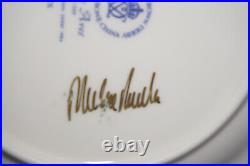 Royal Crown Derby Blue Aves Sheffield Dessert Plate, 8 3/4, SIGNED (G80)