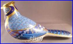 Royal Crown Derby Blue Jay Paperweight Figurine (1998) Silver Stopper England