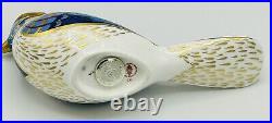 Royal Crown Derby Blue Jay Paperweight Figurine Silver Stopper England