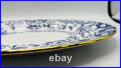 Royal Crown Derby Blue Mikado 15 Oval Serving Platter England Excellent