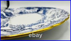 Royal Crown Derby Blue Mikado 15 Oval Serving Platter England Excellent