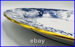 Royal Crown Derby Blue Mikado 15 Oval Serving Platter England Excellent