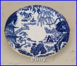 Royal Crown Derby Blue Mikado 3-Piece Tea Trio Cup Saucer Dinner Plate England