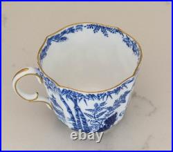 Royal Crown Derby Blue Mikado 3-Piece Tea Trio Cup Saucer Dinner Plate England
