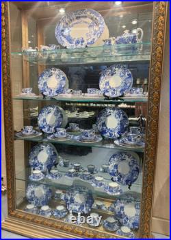 Royal Crown Derby Blue Mikado 91 Pc Dinner & Tea Service, Mint, Early, Rare