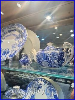 Royal Crown Derby Blue Mikado 91 Pc Dinner & Tea Service, Mint, Early, Rare