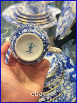 Royal Crown Derby Blue Mikado 91 Pc Dinner & Tea Service, Mint, Early, Rare