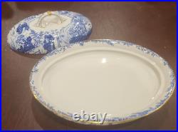 Royal Crown Derby Blue Mikado Covered Vegetable Serving Dish