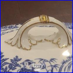 Royal Crown Derby Blue Mikado Covered Vegetable Serving Dish
