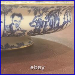 Royal Crown Derby Blue Mikado Covered Vegetable Serving Dish