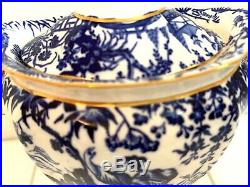 Royal Crown Derby Blue Mikado Creamer And Covered Sugar Bowl- Date Code 1924