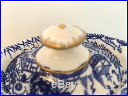 Royal Crown Derby Blue Mikado Creamer And Covered Sugar Bowl- Date Code 1924