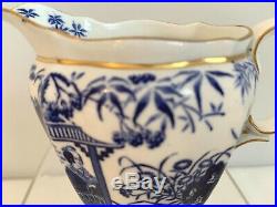 Royal Crown Derby Blue Mikado Creamer And Covered Sugar Bowl- Date Code 1924