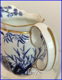 Royal Crown Derby Blue Mikado Creamer And Covered Sugar Bowl- Date Code 1924