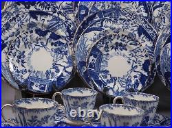 Royal Crown Derby Blue Mikado Dinner Luncheon Set Plate Coffee Tea cup England