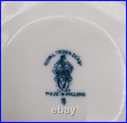 Royal Crown Derby Blue Mikado Flat Cup with Saucer Set of 2