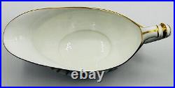 Royal Crown Derby Blue Mikado Gravy Boat and Underplate Bone China Excellent