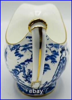 Royal Crown Derby Blue Mikado Gravy Boat and Underplate Bone China Excellent