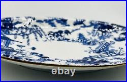 Royal Crown Derby Blue Mikado Gravy Boat and Underplate Bone China Excellent